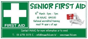 Senior First Aid Course ( Nat Accredited)